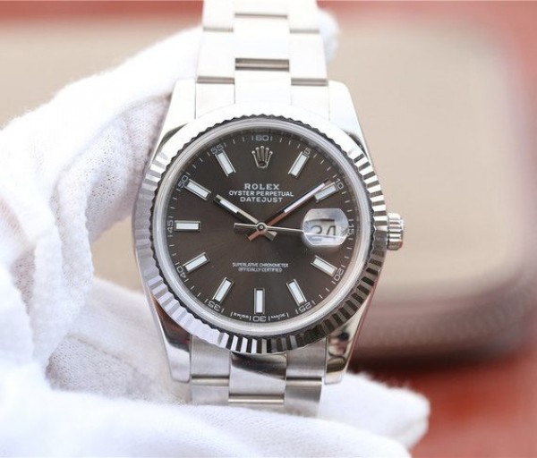 Rolex DateJust 41mm 126300 Noob Black Dial Stick Markers SS Oyster Bracelet A3235