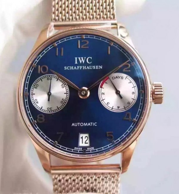 IWC YL Portuguese RG IW5001 Blue Dial