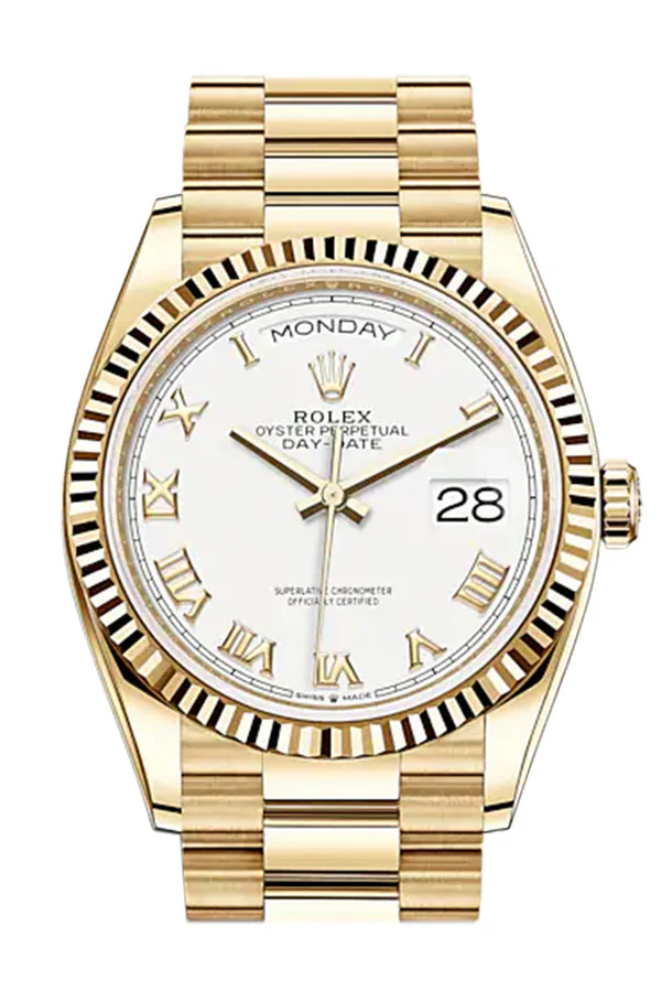 Rolex ROLEX DAY DATE WHITE DIAL SAPPHIRE CRYSTAL 36MM SWISS REPLICA m128238.2 Review: Is It Worth the Investment?