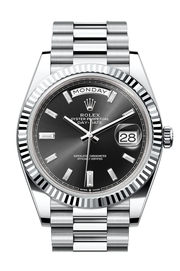 The Heritage Behind Rolex ROLEX DAY DATE BLACK DIAL SAPPHIRE CRYSTAL 41MM SWISS REPLICA 118239.1: A Timeless Story